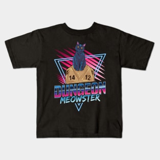 Dungeon Meowster Tabletop Gamer Kids T-Shirt